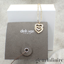 Charger l'image dans la galerie, Dinh Van Pendentif menottes coeurs or et diamants sur chaîne