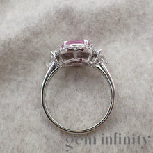 Charger l'image dans la galerie, Bague illusion saphirs roses et diamants