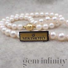 Charger l'image dans la galerie, Mikimoto, collier de perles Akoya, fermoir or