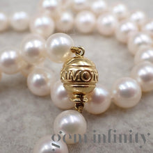 Charger l'image dans la galerie, Mikimoto, collier de perles Akoya, fermoir or