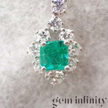 Charger l'image dans la galerie, Collier or gris émeraude et diamants