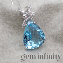 Charger l'image dans la galerie, Pendentif aigue-marine et diamants