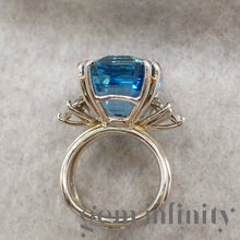Charger l'image dans la galerie, Bague aigue-marine et diamants