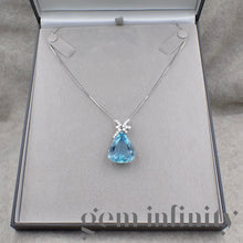 Charger l'image dans la galerie, Pendentif aigue-marine et diamants