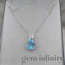 Charger l'image dans la galerie, Pendentif aigue-marine et diamants
