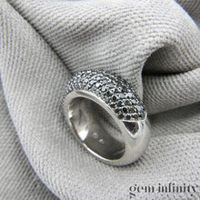 Charger l'image dans la galerie, Bague platine et diamants noirs