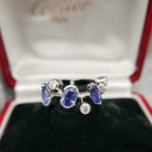 Charger l'image dans la galerie, CARTIER Méli Mélo, bague platine, diamants et saphirs