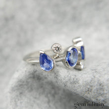 Charger l'image dans la galerie, CARTIER Méli Mélo, bague platine, diamants et saphirs