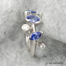 Charger l'image dans la galerie, CARTIER Méli Mélo, bague platine, diamants et saphirs