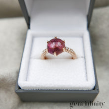 Charger l'image dans la galerie, Bague or rose, diamants et tourmaline rose