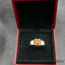 Charger l'image dans la galerie, Bague or gris, zircon brun et diamants