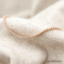 Charger l'image dans la galerie, Bracelet rivière or rose et diamants