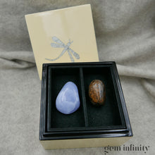 Charger l'image dans la galerie, COFFRET DÉTENTE, PAIX & CALME, Calcédoine Bleue, Bronzite