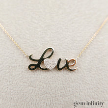 Charger l'image dans la galerie, Collier LOVE or jaune et diamants