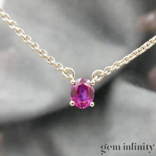 Charger l'image dans la galerie, Collier or rose et rubis