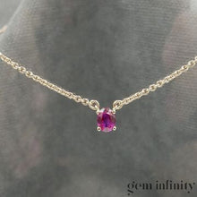 Charger l'image dans la galerie, Collier or rose et rubis