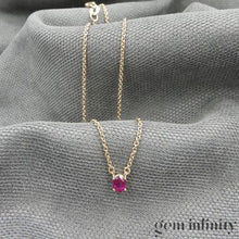 Charger l'image dans la galerie, Collier or rose et rubis