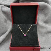 Charger l'image dans la galerie, Collier or rose et rubis