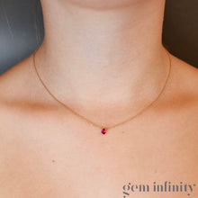 Charger l'image dans la galerie, Collier or rose et rubis