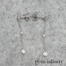 Charger l'image dans la galerie, Pendants d'oreilles or gris et diamants
