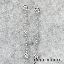 Charger l'image dans la galerie, Pendants d'oreilles or gris et diamants
