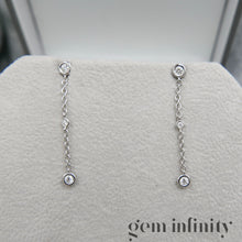 Charger l'image dans la galerie, Pendants d'oreilles or gris et diamants