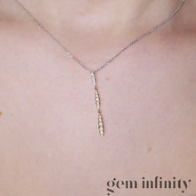 Charger l'image dans la galerie, Collier or rose, jaune et gris serti de diamants