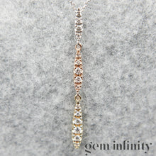 Charger l'image dans la galerie, Collier or rose, jaune et gris serti de diamants