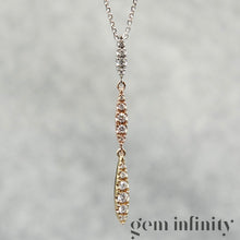 Charger l'image dans la galerie, Collier or rose, jaune et gris serti de diamants