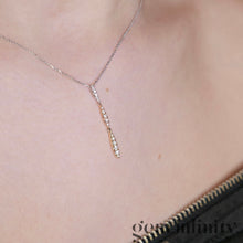 Charger l'image dans la galerie, Collier or rose, jaune et gris serti de diamants