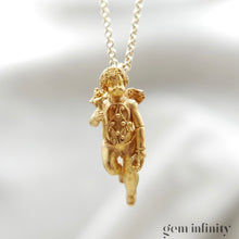 Charger l'image dans la galerie, Pendentif ange XIXè s. or sur chaîne