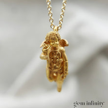 Charger l'image dans la galerie, Pendentif ange XIXè s. or sur chaîne
