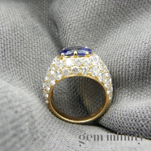 Charger l'image dans la galerie, Bague or, saphir coeur et diamants
