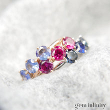 Charger l'image dans la galerie, Bague or gris et saphirs