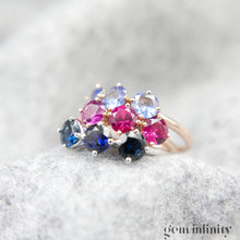 Charger l'image dans la galerie, Bague or rose et saphirs