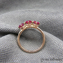 Charger l'image dans la galerie, Bague or rose et rubis