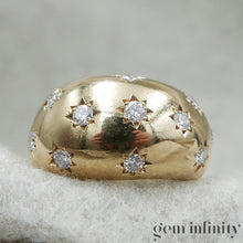 Charger l'image dans la galerie, Bague boule années 40-50 or et diamants