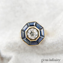 Charger l'image dans la galerie, Bague ballerine or, diamant et saphirs