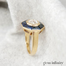 Charger l'image dans la galerie, Bague ballerine or, diamant et saphirs