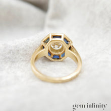 Charger l'image dans la galerie, Bague ballerine or, diamant et saphirs