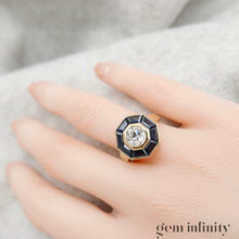 Charger l'image dans la galerie, Bague ballerine or, diamant et saphirs