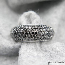 Charger l'image dans la galerie, Bague platine et diamants noirs