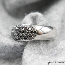 Charger l'image dans la galerie, Bague platine et diamants noirs