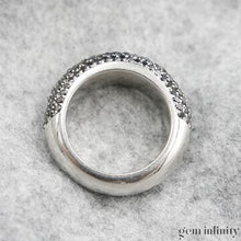Charger l'image dans la galerie, Bague platine et diamants noirs