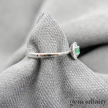 Charger l'image dans la galerie, Bague or gris émeraude et diamants