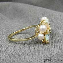 Charger l'image dans la galerie, Bague opales, perles et diamants