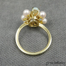 Charger l'image dans la galerie, Bague opales, perles et diamants