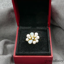 Charger l'image dans la galerie, Bague opales, perles et diamants