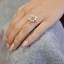 Charger l'image dans la galerie, Bague opales, perles et diamants