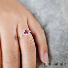 Charger l'image dans la galerie, Bague or gris rubis et diamants
